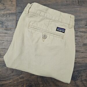 Patagonia Mens 36x29 Khaki Tan Duck Pants Organic‎ Cotton Canvas Hiking Outdoors